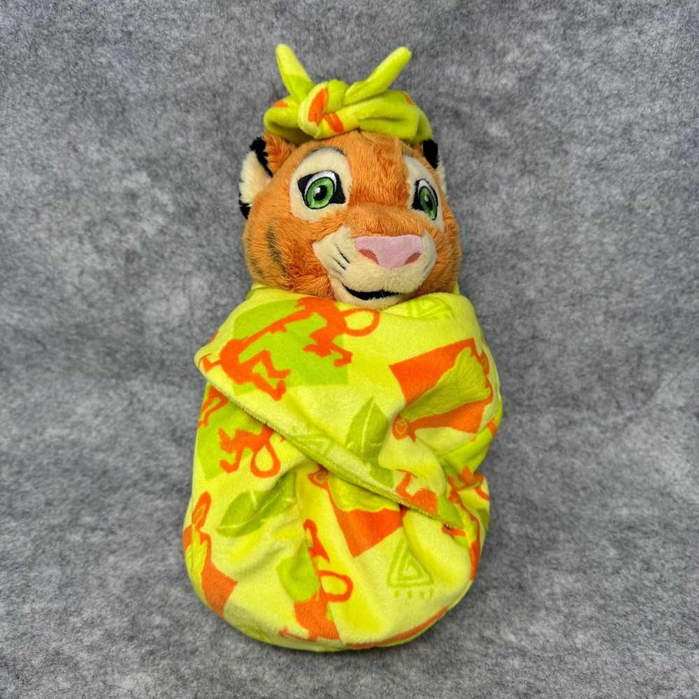 Disney Parks Animal Kingdom Tiger Babies Plush Blanket Pouch Jungle Book